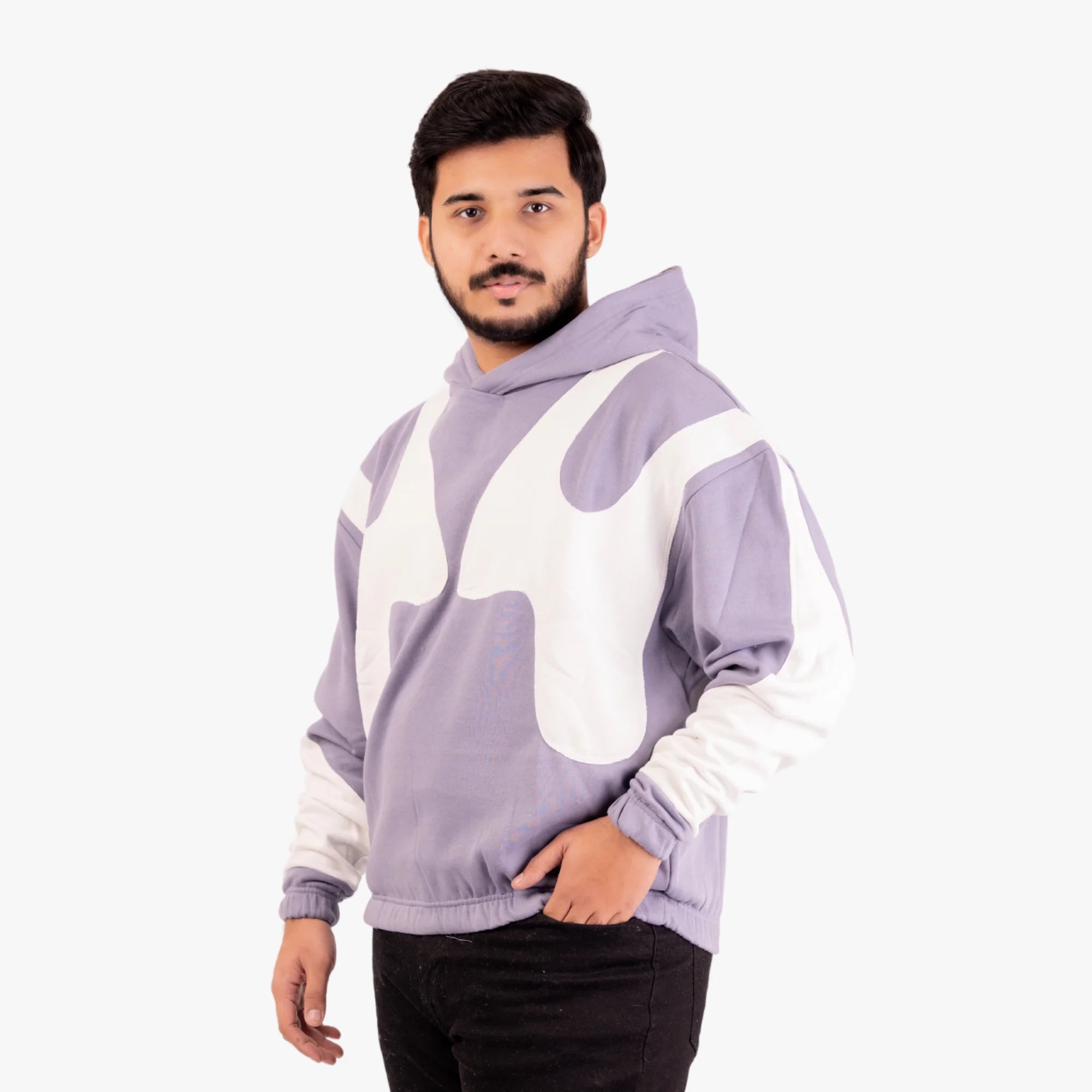 Retro Purple Oversized Hoodie