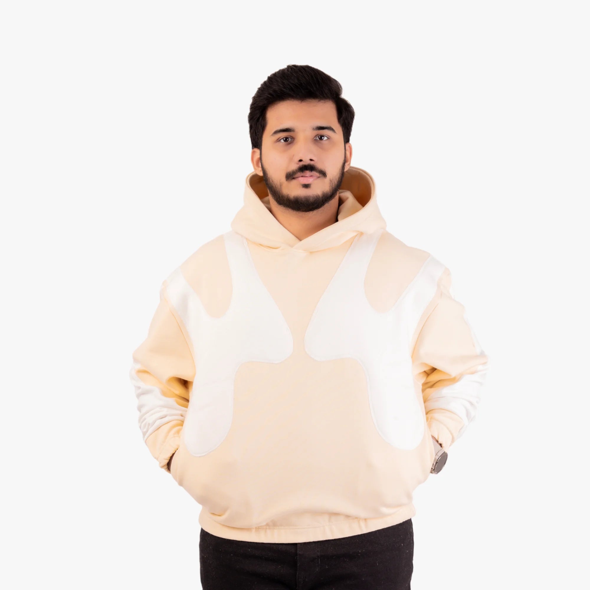 Stylish Men's Color-Block Hoodie - Soft Fabric, Adjustable Hood, Perfect for Casual Wear