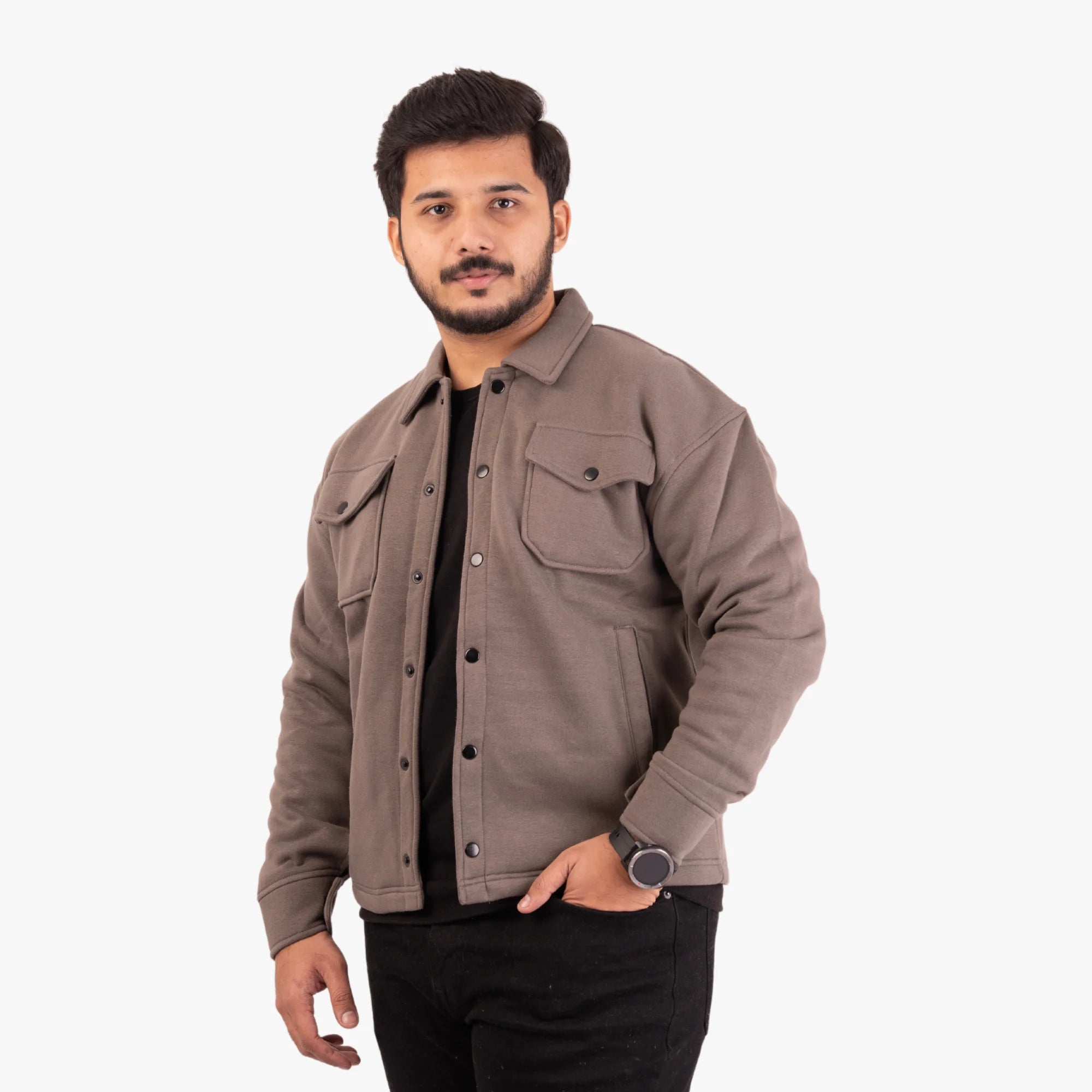 Charcoal Grey button down Jacket