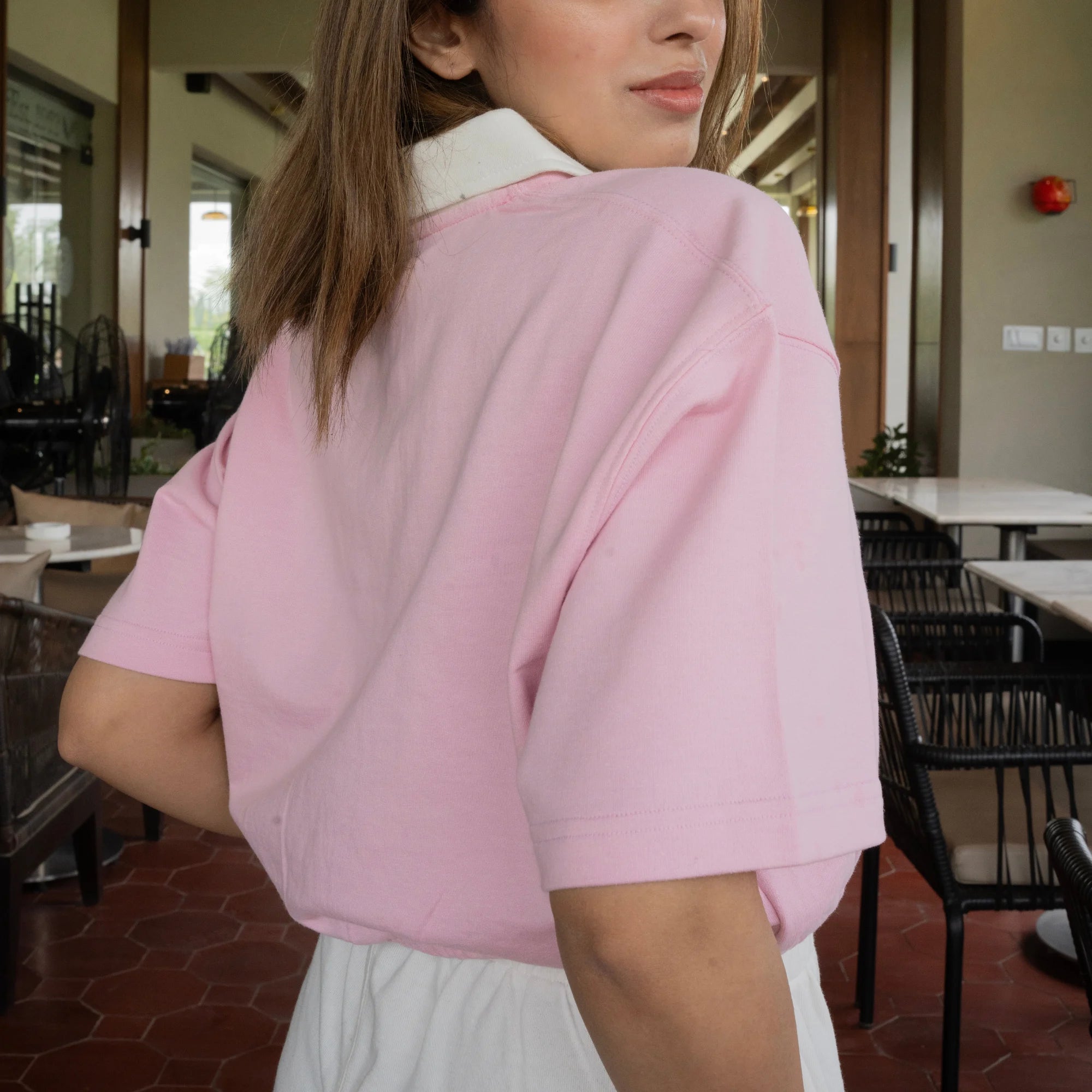 Pink | Collar Top